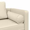 vidaXL Chaise Lounge with Cushions Cream Faux leather