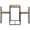 vidaXL Dining Set Natural wood and black