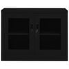 vidaXL Office Cabinet Black Steel Medium Office Cabinet Rectangular