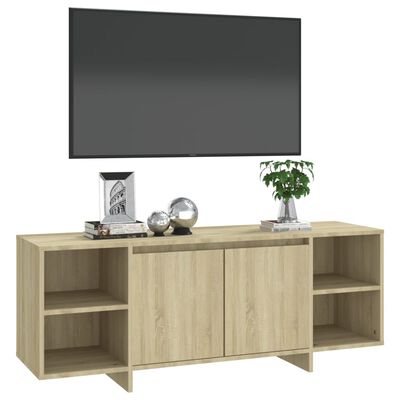 vidaXL TV Stand Sonoma Oak 51.2"x13.8"x19.7" Engineered Wood