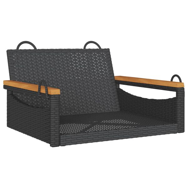 vidaXL Patio Swing Bench Black