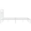 vidaXL Bed Frame White Steel Small Double Bed Frame Rectangular