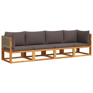 vidaXL Garden Sofa Set Grey