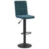 vidaXL Bar Stool Set of 2 Blue Velvet (100% Polyester) Standard Swivel