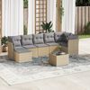 vidaXL Garden Sofa Set Beige, Light Grey