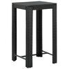 vidaXL Garden Bar Set Black PE rattan, powder-coated steel, polyester