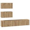 vidaXL TV Cabinet Set Wall-mounted 4 pcs Artisan Oak Engineered Wood