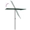 vidaXL Garden Parasol Green Aluminum Medium Rotatable Garden Parasol