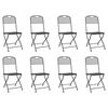 vidaXL Garden Dining Set Anthracite Metal mesh 9 Piece Set Collapsible