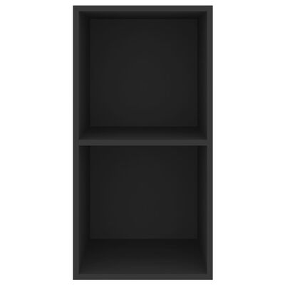 vidaXL Wall-mounted TV Cabinet Black 14.6"x14.6"x28.3" Engineered Wood