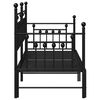 vidaXL Daybed Frame with Headboard Black 31.5" x 78.7" Steel