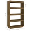 vidaXL Book Cabinet Honey brown Solid pinewood 31.5x13.8x53.1 in Sleek