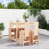 vidaXL Garden Bar Set Natural Wood Solid pine wood Medium Footrest