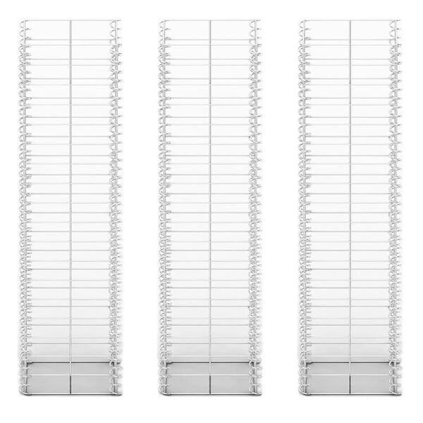 vidaXL Gabion Set 3 pcs Galvanized Wire 9.8"x9.8"x39.4"