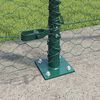 vidaXL Fence Post Green 82.02 x 4.92 ft (1.42 in mesh) Steel