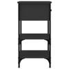 vidaXL Bedside Cabinet Set of 2 Black Engineered wood, iron Compact