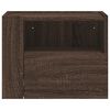 vidaXL Wall-mounted Bedside Cabinet Set of 2 Brown Oak Engineered Wood