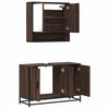 vidaXL Bathroom Furniture Set Brown oak Engineered wood, metal Medium