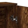 vidaXL Bathroom Cabinet Smoked oak Engineered wood Slim Bathroom Cabinet