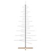 vidaXL Metal Christmas Tree with Wooden Base Black 82.7"