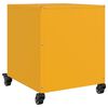vidaXL Bedside Cabinet Set of 2 Mustard Yellow Cold-rolled steel Medium