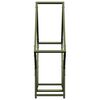 vidaXL Firewood Rack Olive Green 31.5x9.8x31.5" Cold-rolled steel
