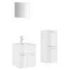 vidaXL Bathroom Furniture Set High gloss white Engineered wood, ceramic