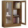 vidaXL Vitrine Cabinet Brown Oak Engineered wood 45.3 in high