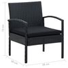 vidaXL Garden Sofa Set Black