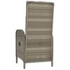 vidaXL Outdoor Chair Grey Poly rattan and steel Ergonomic