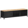 vidaXL TV Cabinet Natural brown and black