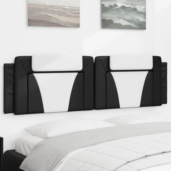 vidaXL Headboard Cushion Black and white