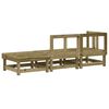 vidaXL Garden Lounge Set Natural Wood Treated Pine Wood 3 Pieces Modular