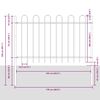 vidaXL Garden Fence 4 pcs Grey 22.31 x 3.28 ft Powder-coated Steel