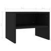 vidaXL Bedside Cabinet Set of 2 Black Engineered wood Small
