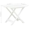 vidaXL Garden Table White Plastic Medium Foldable Bistro Table