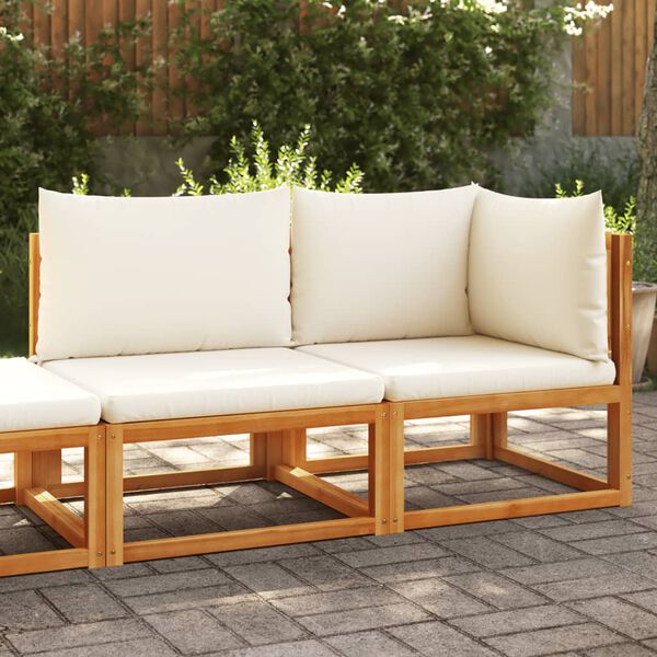 vidaXL Garden Sofa with Cushions 2-Seater Wood Acacia&Rope