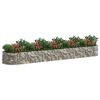 vidaXL Gabion Raised Bed Silver Galvanized iron Extra Long Durable