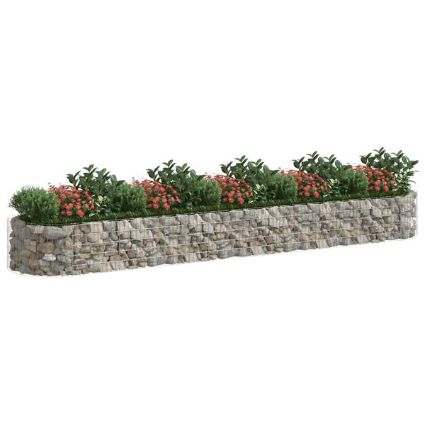 vidaXL Gabion Raised Bed Silver Galvanized iron Extra Long Durable