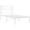 vidaXL Metal Bed Frame White Powder-coated steel 35.4 x 74.8 in