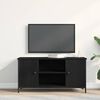 vidaXL TV Cabinet Black oak 100 x 40 x 50 cm Engineered wood
