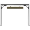 vidaXL Garden Wall Gazebo with Retractable Roof 9.8'x9.8' Taupe 0.6 oz/ft&sup2;