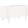 vidaXL Garden Raised Bed White Solid Pine Wood 39.8 x 19.7 x 22.4 in