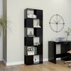 vidaXL Book Cabinet Room Divider Black Engineered Wood