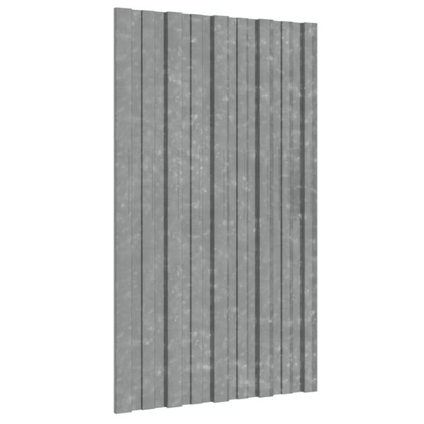 vidaXL Roof Panels 36 pcs Galvanised Steel Silver 31.5x17.7"