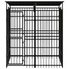 vidaXL Dog Kennel Black Powder-coated steel 39.7 sq ft Durable