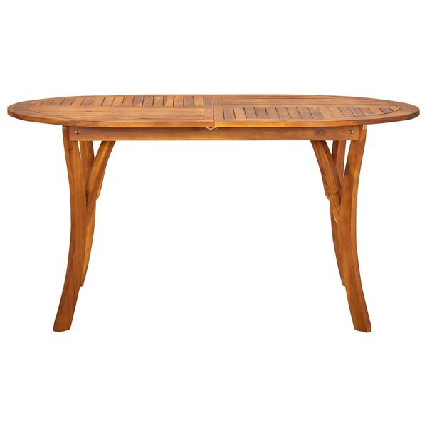 vidaXL Garden Table Brown Solid Acacia Wood Medium Durable