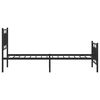 vidaXL Bed Frame Black Powder-coated steel Twin Bed Frame Rectangular