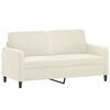 vidaXL Sofa Set Cream Velvet (100% polyester), metal, textilene, plywood