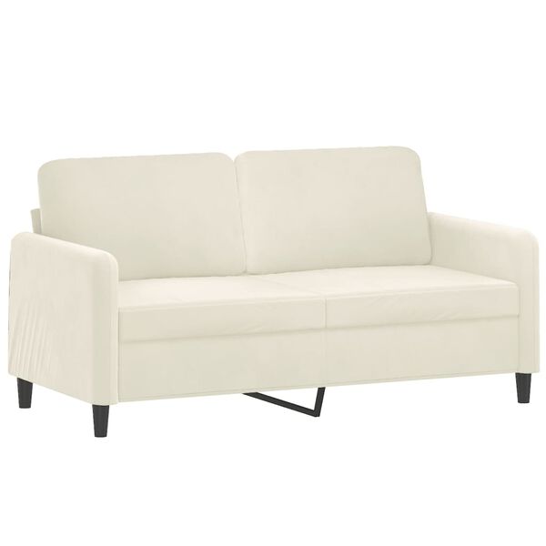 vidaXL Sofa Set Cream Velvet (100% polyester), metal, textilene, plywood